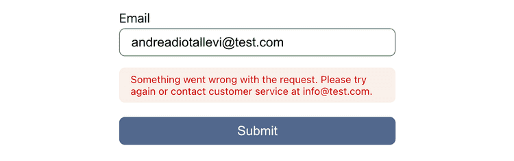 Network error example Network error example